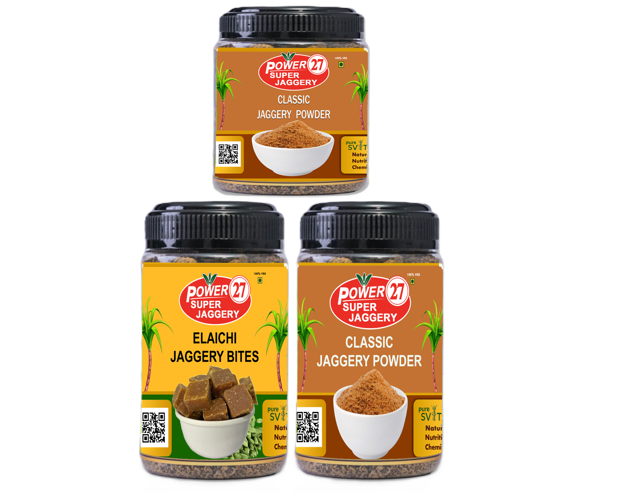 Assorted Trio Pack | Elaichi Bites (500g), Classic Powder (500g), Classic Powder (250g),